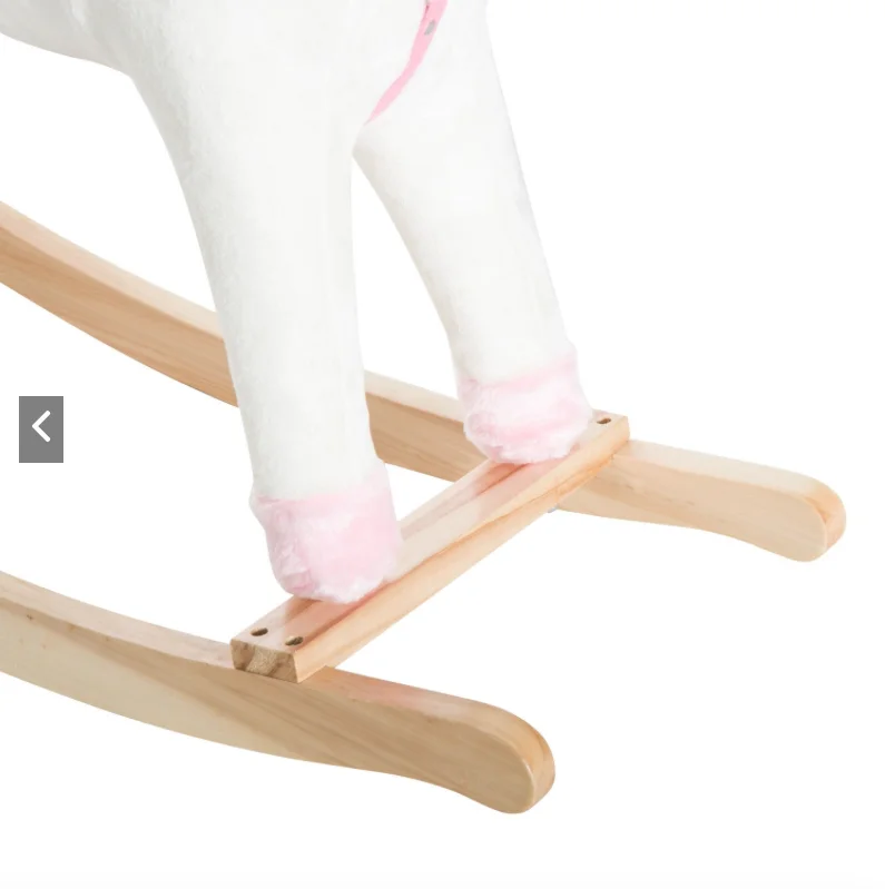 Customize Cute Unicorn Design Rocking Toy Wooden Rocking Unicorn Plush