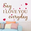 Wall Decal say I Love You Everyday Heart Words Large Nice Wall Sticker Quote Vinyl Wall Art Decals Home Decor kids room