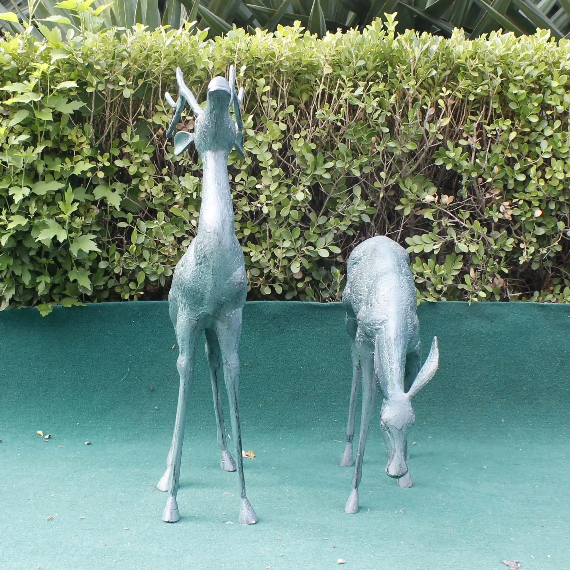 Cast Aluminium Large Animal Bronze Sika Deer Garden Statues Buy