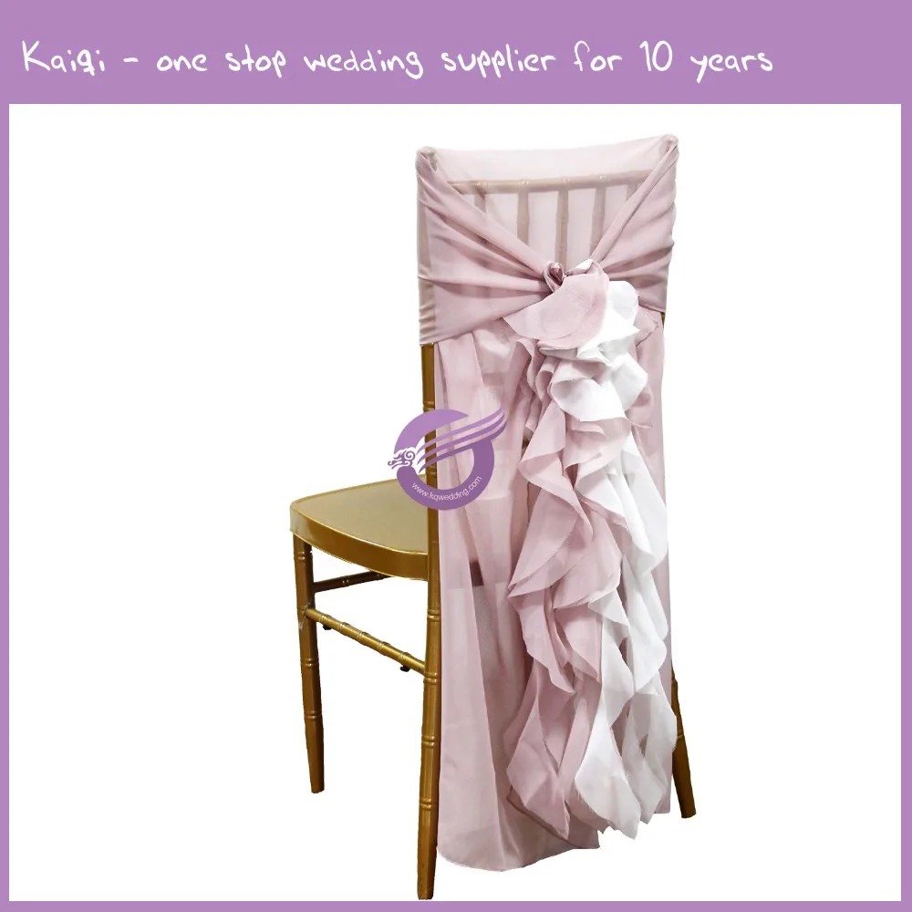 Wedding Chiffon Elegant Cheap Wholesale Ruffle Chair Sash Buy Ruffle