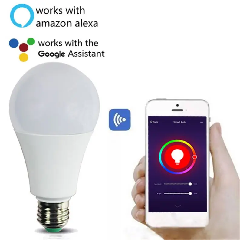 High Lumen Led Flood Light Amazon Alexa  Led Bulb Lighting RGB+W+WW Flashing Light Bulb