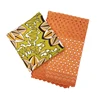 HF New African Ankara Lace Combination Design Sewing Quilting Plain Dry Skirt and Multicolored Fabric Pattern