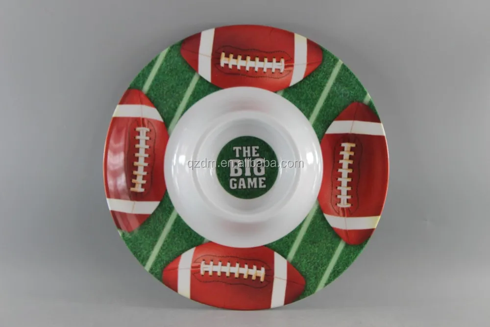 13 Inch Melamine Large Tray With Dip Bowl