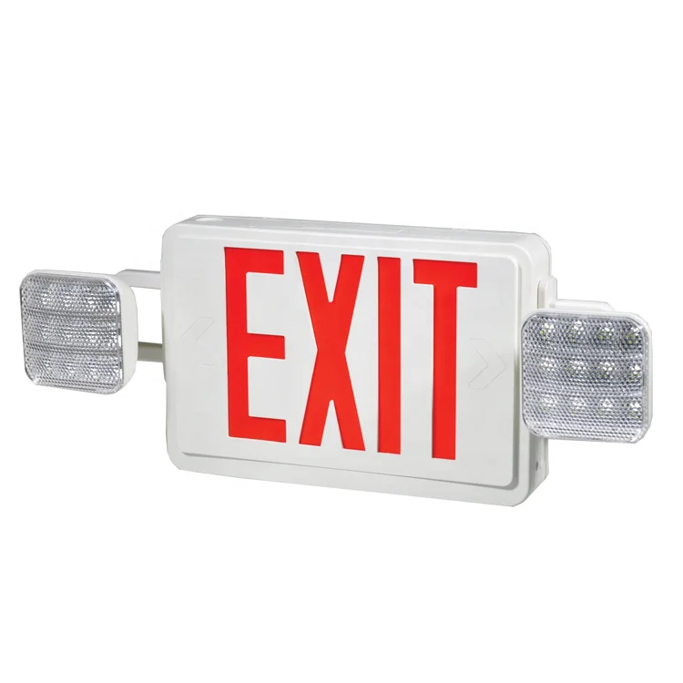 Amazon TOP SALE USA 120V/277V Dual voltage UL Listed LED emergency light combo with exit sign fixture JLEC2RWZ2