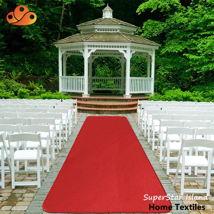 Red Long Outdoor Waterproof Carpet Aisle Carpet Runner For Church
