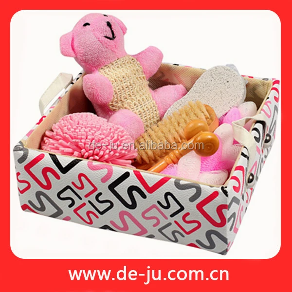 Bath Cleaning Tools Square Paper Box Spa Set