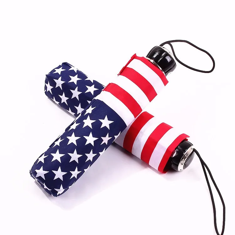 Promotional 3 Folding American Country Flag Umbrella Buy Flag