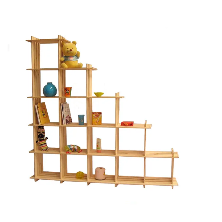 Factory Price Wooden Library Portable Book Display Stands Book Shelf