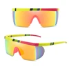 Men's Shades gafas de sol Vintage Sport Goggles Italy Design one piece lens Coating Mirror Sun glasses for climbing