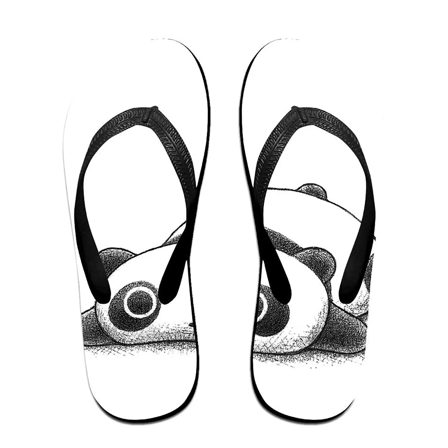 Couple Flip Flops Reindeer Print Chic Sandals Slipper Rubber Non-Slip Spa Thong Slippers
