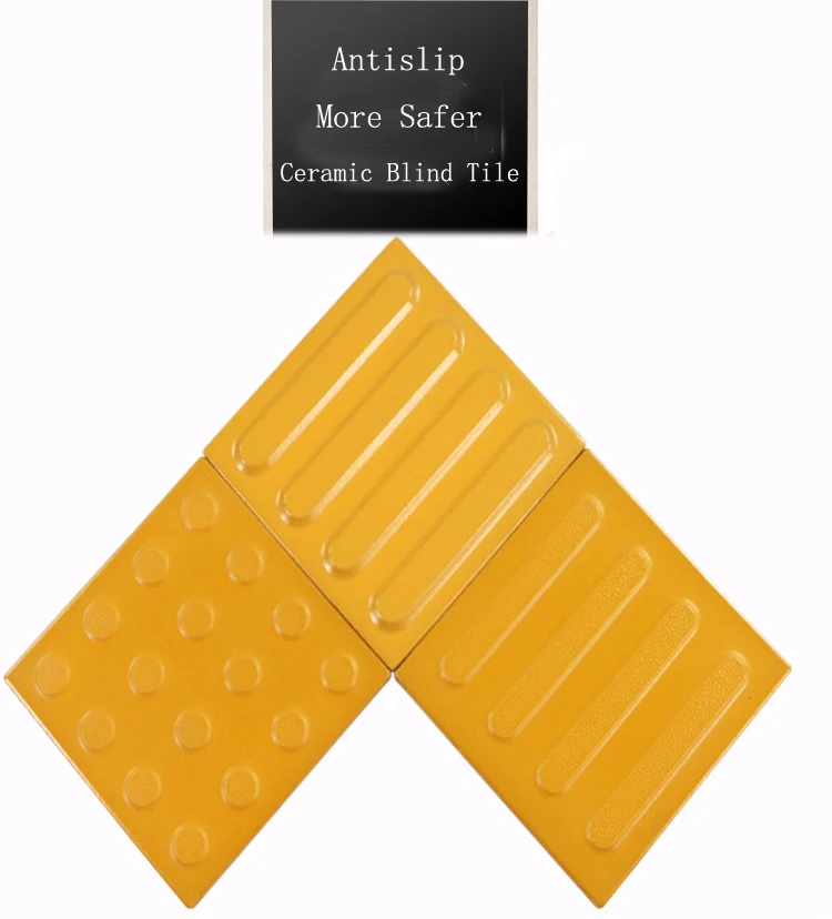 Yellow Detectable Sidewalk Bumps Blind Warning Tile Flooring Anti Skid