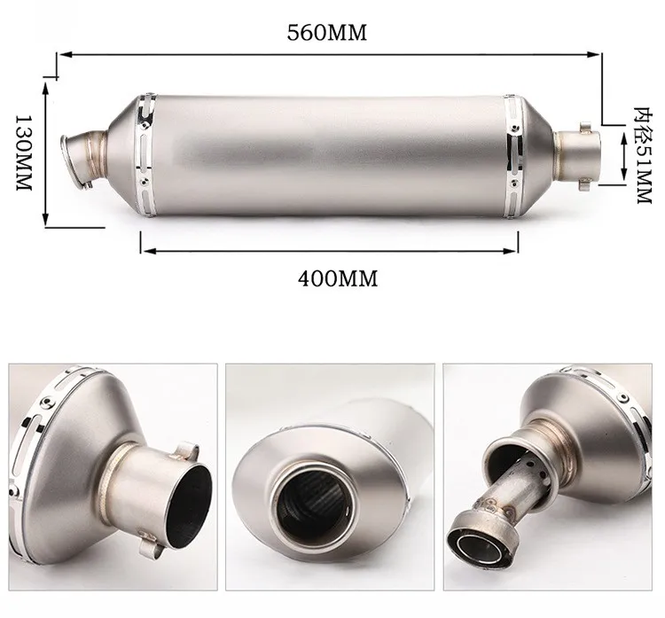 Motocross Motorcycle Lengthen Exhaust Muffler Pipe For Cb400 Tmax500