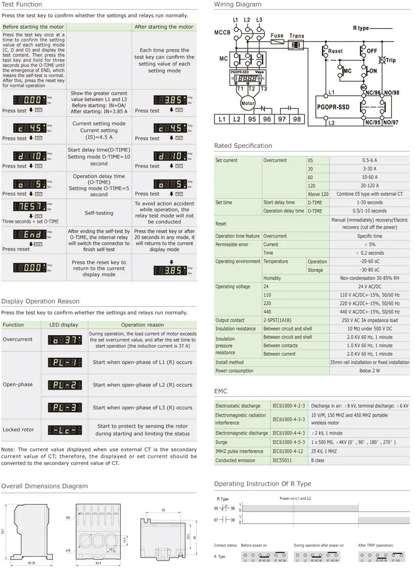 PGOPR-SSD Digital Electronic Over Current Relay