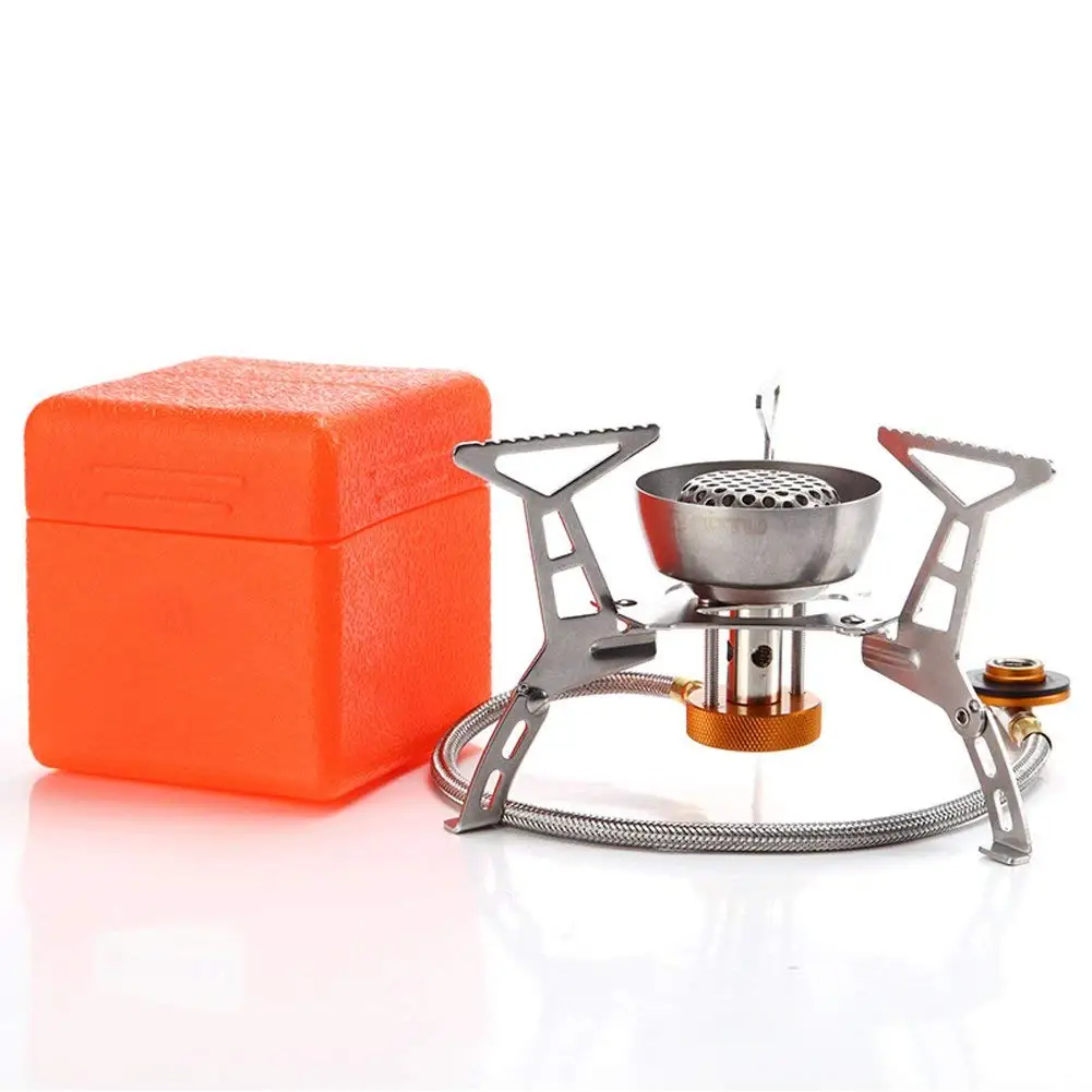 GDSZ Camping Stove Gas Cooker Portable Windproof Hiking Climbing Picnic Gas Stove Split Furnace Butane 3200W Big Power Gas Stove Outdoor Gas Burner
