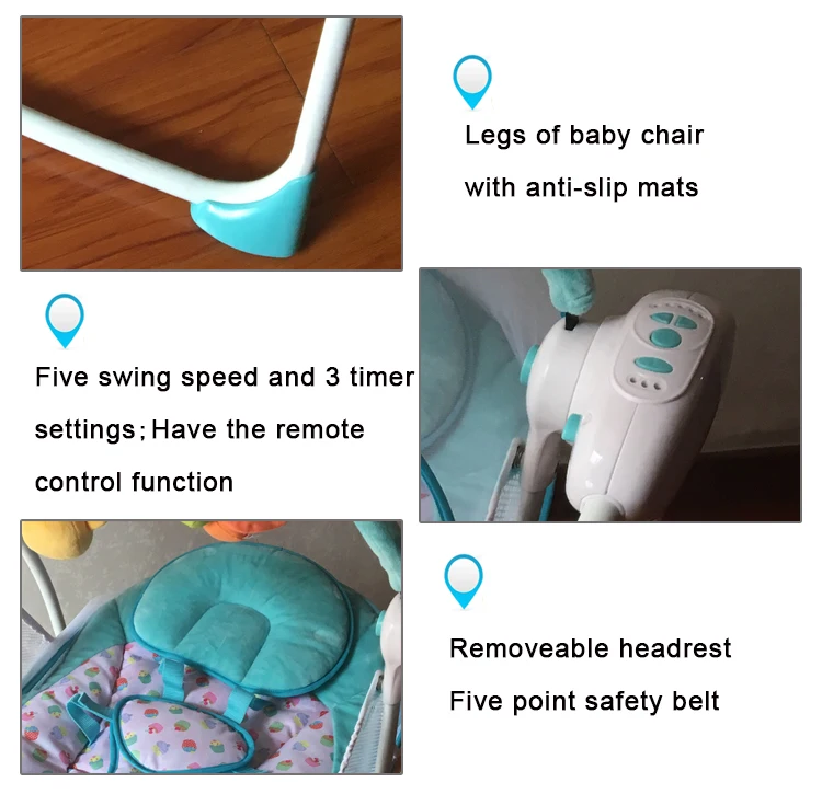 Safe Newborn Electric Baby Swing Chair Baby Folding Rocking Chair Baby Bouncer