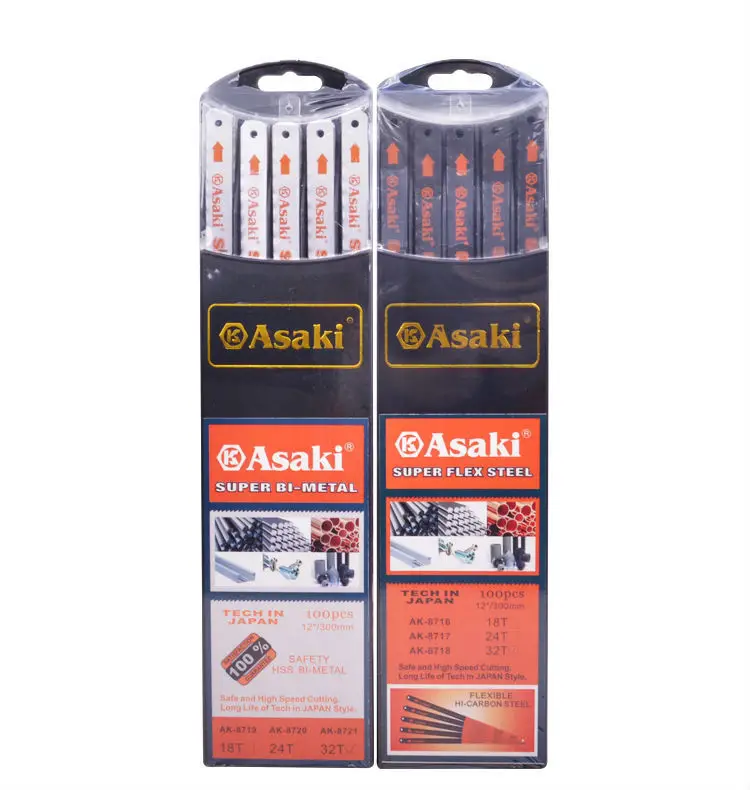 Bimetal Hacksaw Blade High Quality Alloy Steel Plastic Box Orange