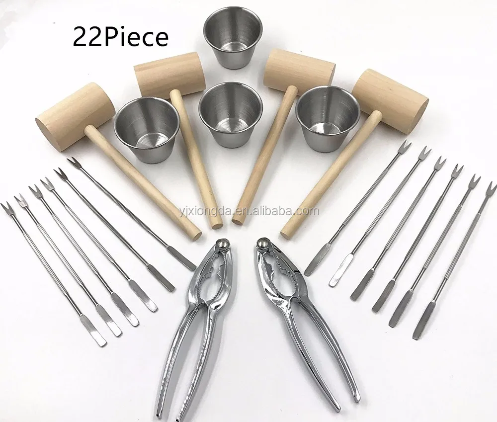 22 Piece Seafood Serving Tool Set Including Seafood Utensils And Seafood Cracker Buy Seafood