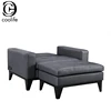 Living Room Lounger Sofas Chair Bed Folding Leather with Ottoman