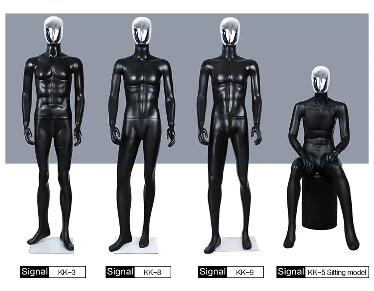 High Quality Matte Black Full Body Male Dummy For Store Display Buy