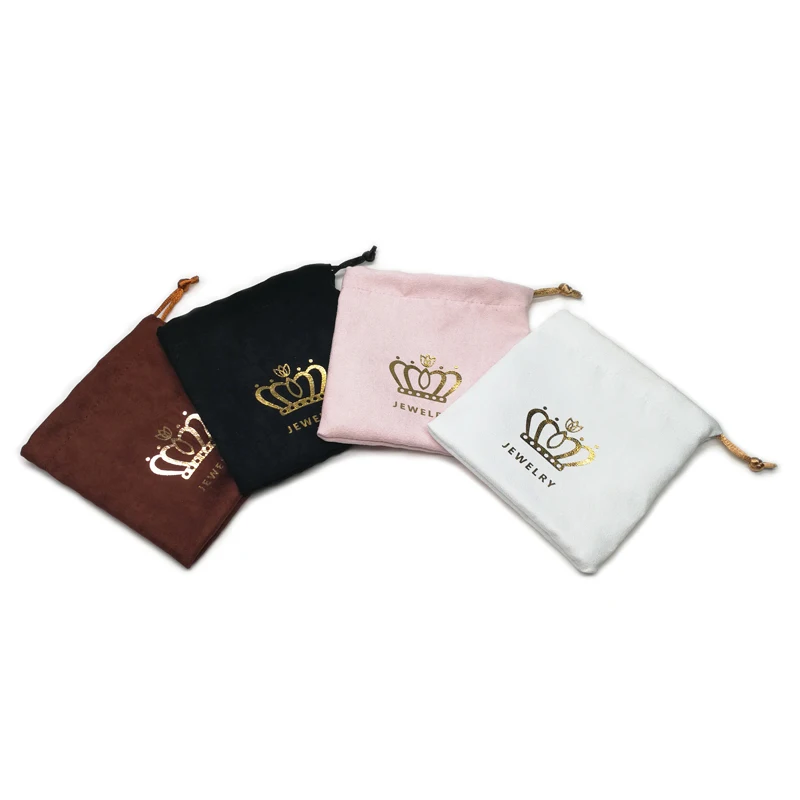 Small Suede Jewelry Pouch Bag With Gold Logo Buy Jewelry Pouch,Suede Jewelry Pouch,Small