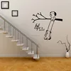 AW9130 Life Is Sweet Quote Wall Sticker Bear Birds On The Tree Decals