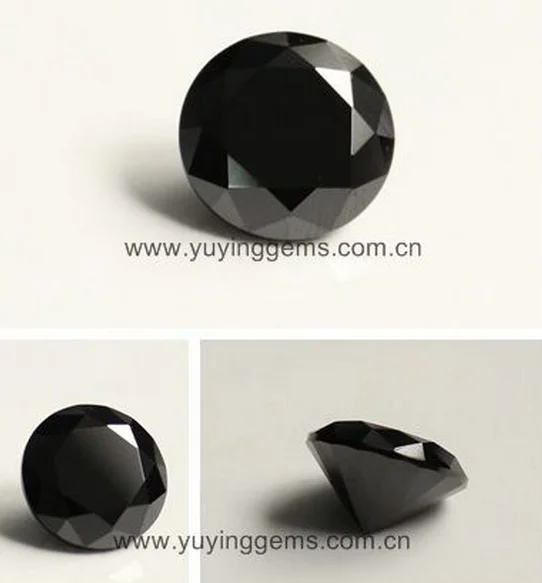 1.3mm Black Diamond Price Per Carat Loose Round Cz Gemstone Buy 1.3mm