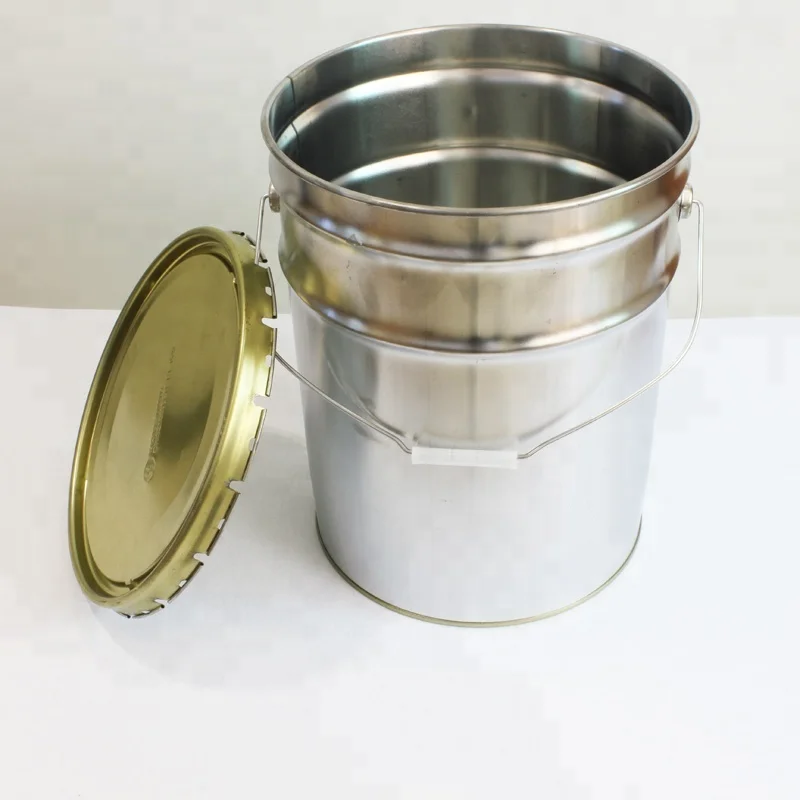 20l Un Opening Steel Pail Round Tin Bucket For Paint Ink Chemical