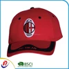 Hot sale factory price custom logo AC milan football fans cap hat embroidery curved bill promotional golf cap