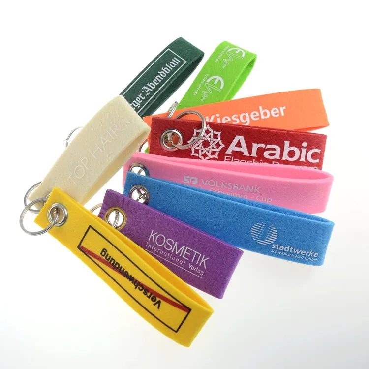 Cheap Bulk German Bright Blank 2.75" X 5.25" Felt Custom Logo Printed