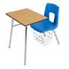 China College School Furniture Single Person Unfolding Combo Desk and Chair