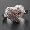 Paypal accept heart shaped ring designs sterling silver 925 silver ring with stones for girls