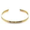 Fashion Jewelry Brave Letters Thin Stainless Steel Bracelet Bangle For Best Friend Gift