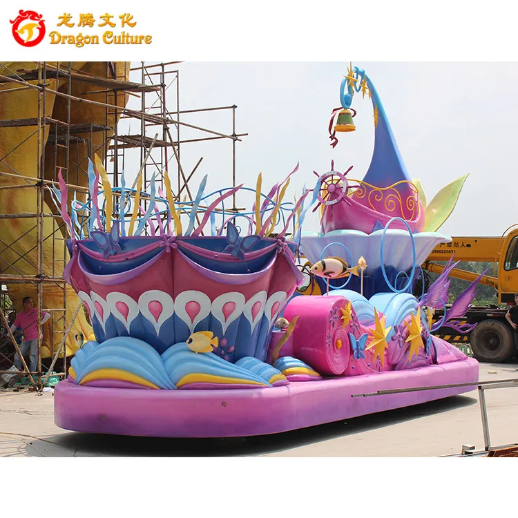 Customized Amusement Park Parade Decorations Fiberglass Float Big