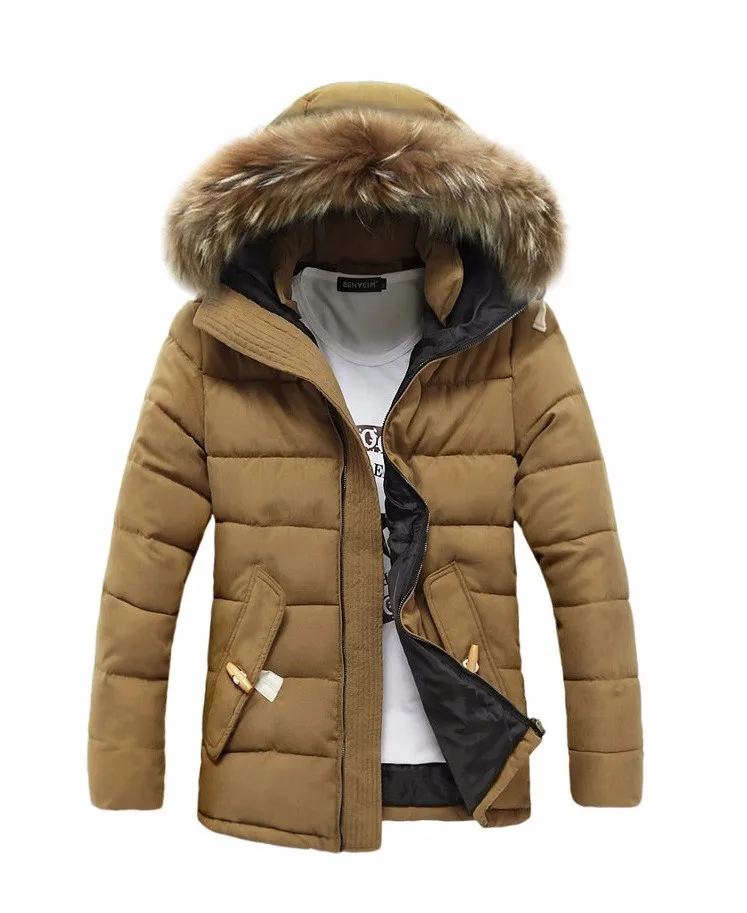 Men's Winter Puffer Jacket With Hood And Velvet Lining Thick_voghion.com
