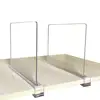 Clear Acrylic Shelf Divider for Wood Shelves and Clothes Organizer/Purses Separators Perfect for Kitchen Cabinets and Bedroom
