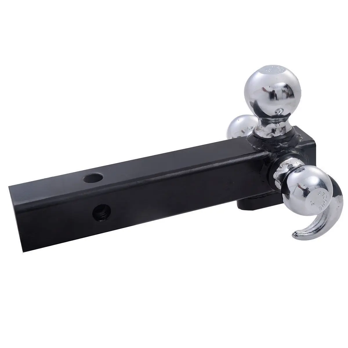 Solid 3 Ball Trailer Hitch Ball Lock Receiver Mount 1 7/8" 2" 2 5/16