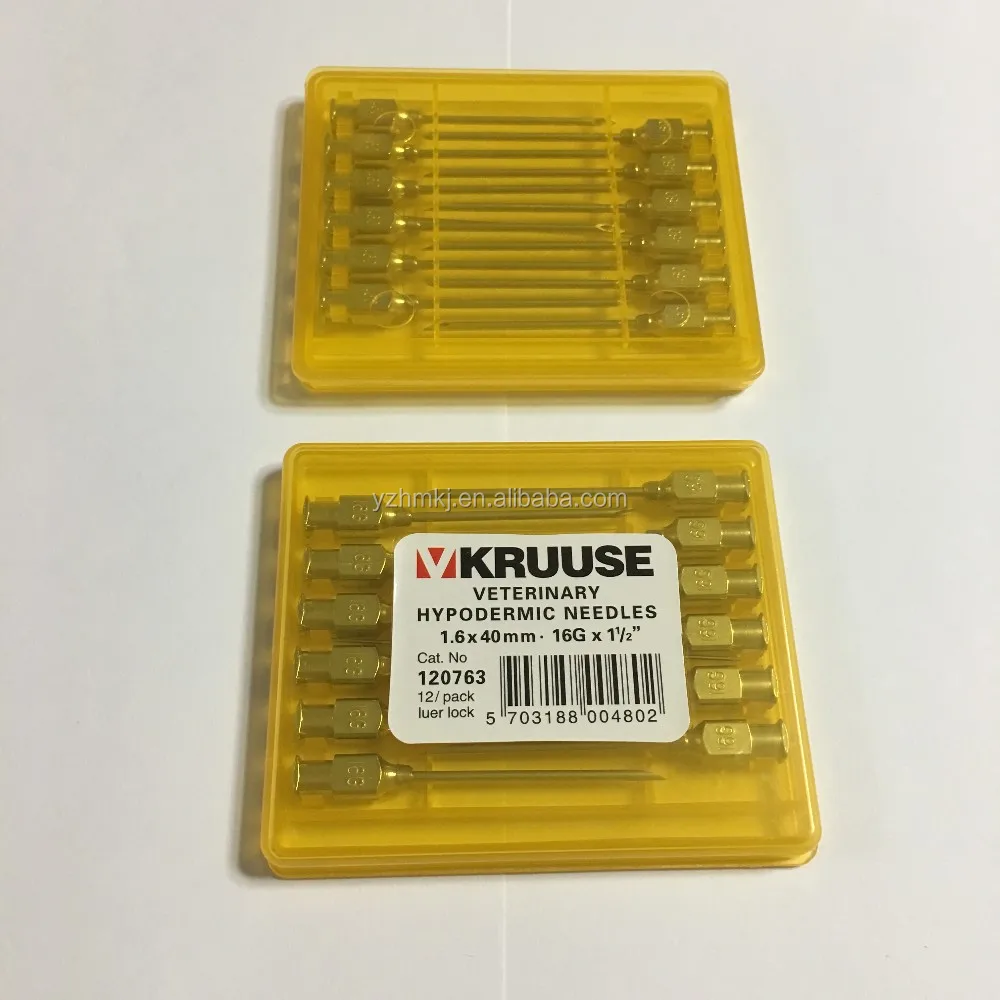 16g 40 Mm Veterinary Stainless Steel 16g 1 1/2 Inch Syringe Needle With