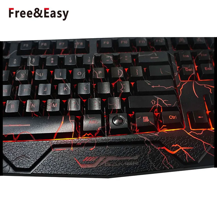 Ergonomic Wired Laser Led Backlight Gaming Keyboard For Gamer Buy