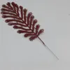 2019 New Design Christmas Plastic Branch Glitter Flower Spray Peacock tail