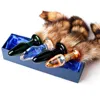Glass foxtail Anal Plug,Female Glass foxtail Anal Plug,Crystal Anal Toys