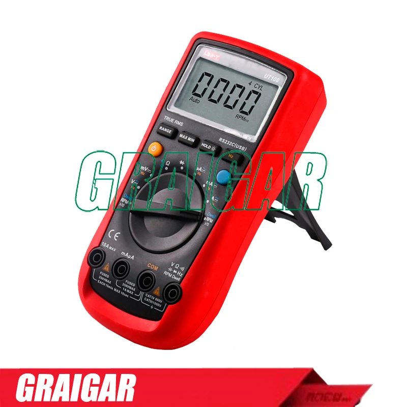 Handheld Automotive Multipurpose Meters Unit Ut108 Digital Automotive Multimeter Auto Range Ac