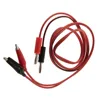1Set 4mm Injection Banana Plug To Shrouded Copper Electrical Clamp Alligator Clip Test Cable Leads 1M For Testing Probe