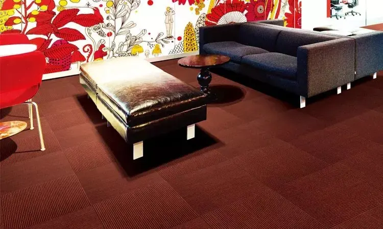 Dalle de moquette avec coussin support pour bureau, non tissé ... Fabriquer tapis avec moquette