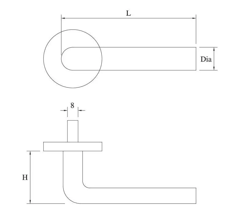Tube Handle Patterns Hollow Type Stainless Steel Tube handle | SECUTOR CORPORATION