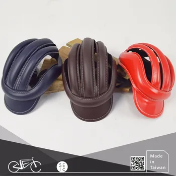 leather cycling helmet