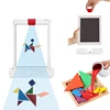 2019 top sell logic game 4d tangram triangle with 7 pieces puzzle