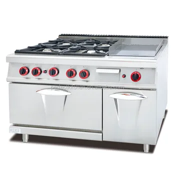 Hotel Peralatan Dapur Memasak Kompor Gas Dengan 4 Burner Wajan Hotel Peralatan Dapur Memasak Kompor Gas Dengan 4 Burner Wajan Oven