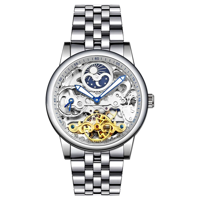 2018 Luxury Sapphire Glass Relojes Men Skeleton Automatic Movt ...