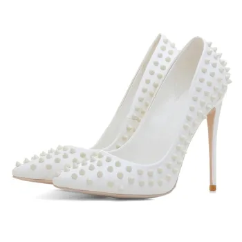 white evening heels