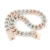 Popular cz mirco paved new heavy gold diamond chain cuban link design for men